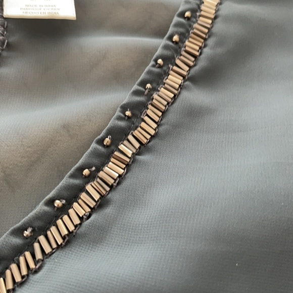 Slate blue maternity blouse - Picture 3 of 8